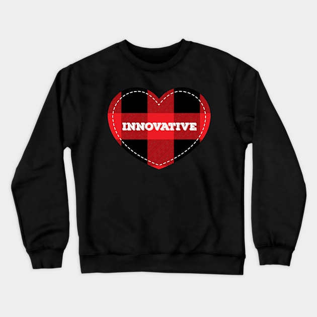 Buffalo Plaid Lumberjack Innovative Love Heart Crewneck Sweatshirt by anonopinion